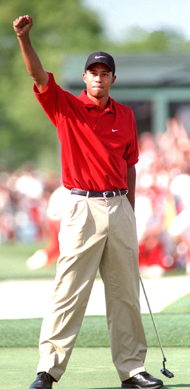 Tiger winning the Byron Nelson